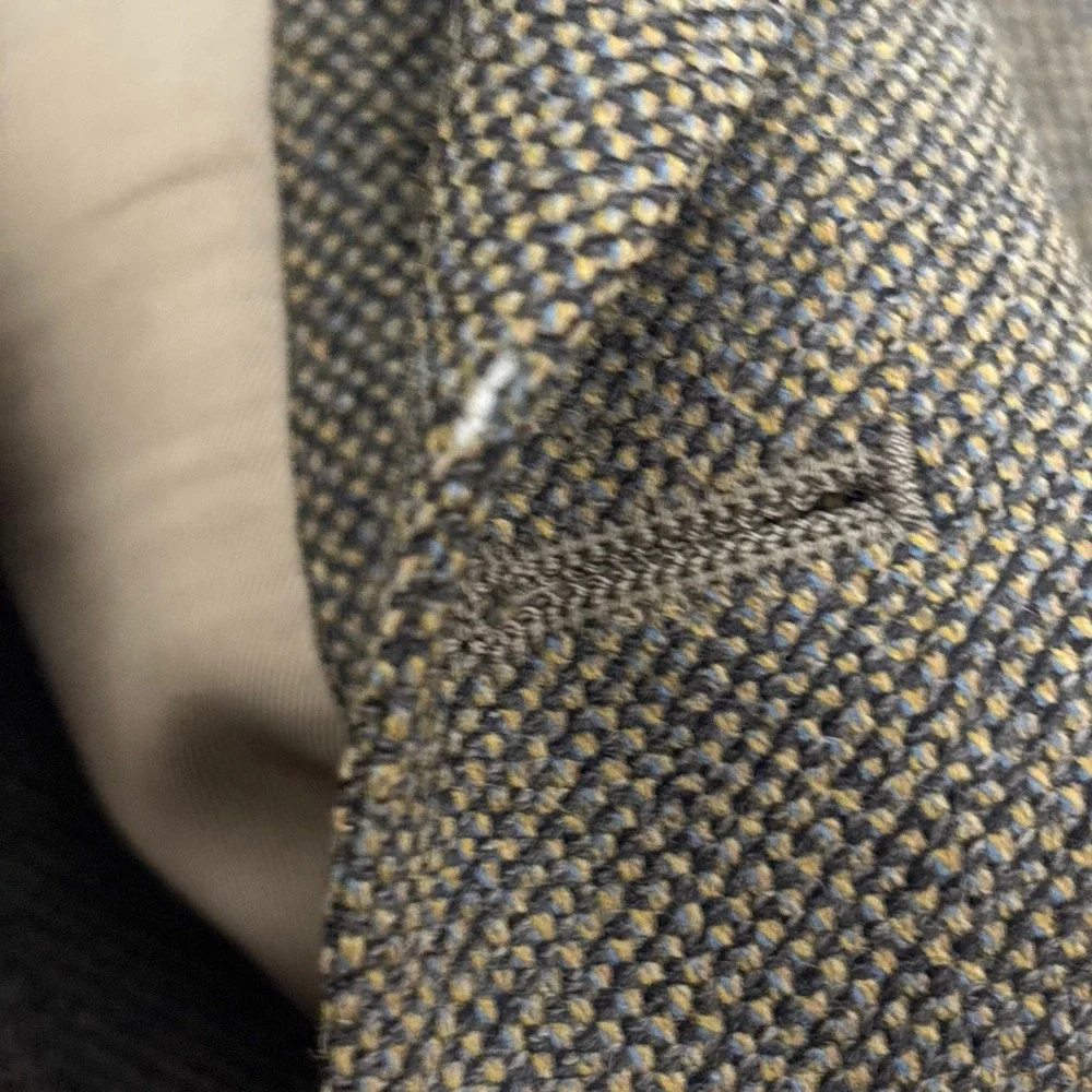 Vintage Hart Schaffner Marx Sport Coat 44R Tan Brown‎ Hopsack USA Blazer USA